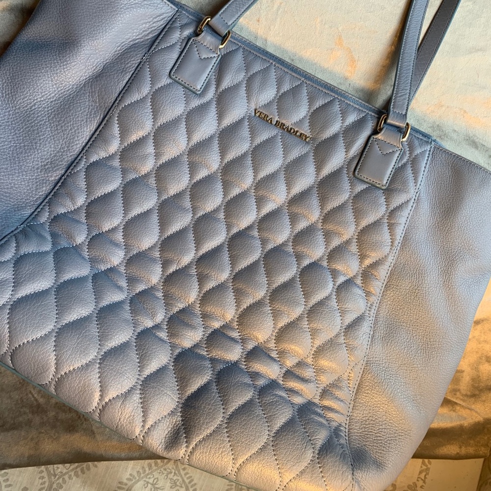 Vera Bradley XL Genuine Quilted Leather Ella Tote